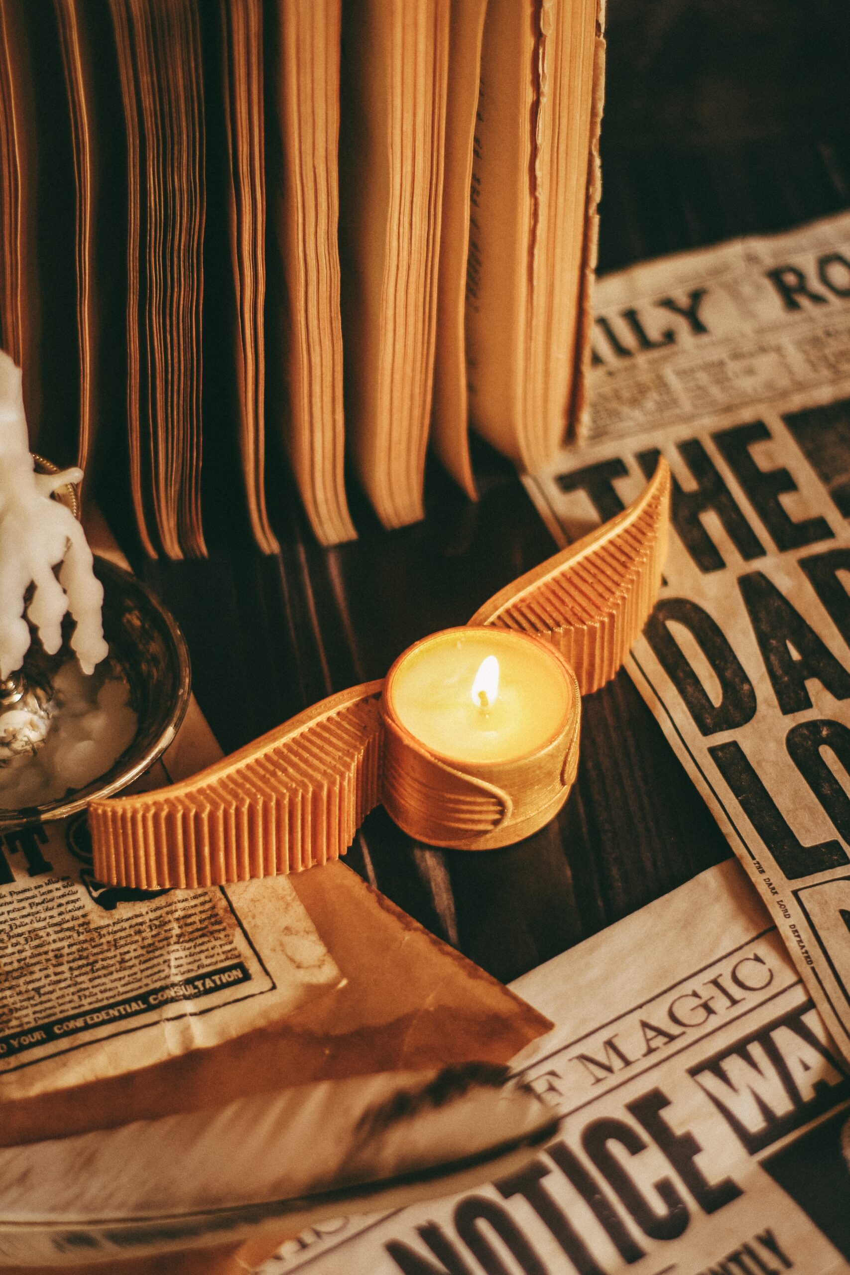 Processed with VSCO with 6 preset Свічка в кашпо «Золотий снітч метелик» - Зображення 1